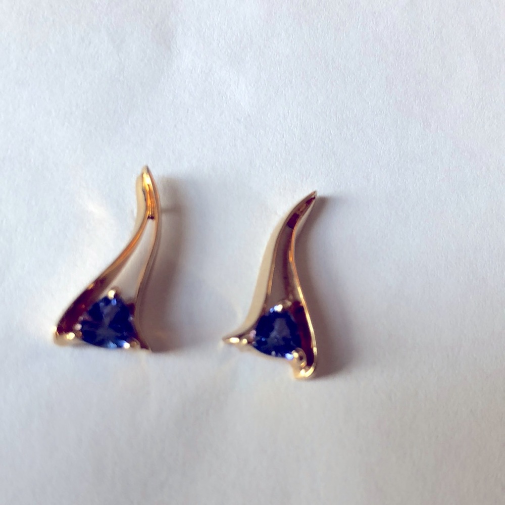 Tanzanite Pierced Earrings
